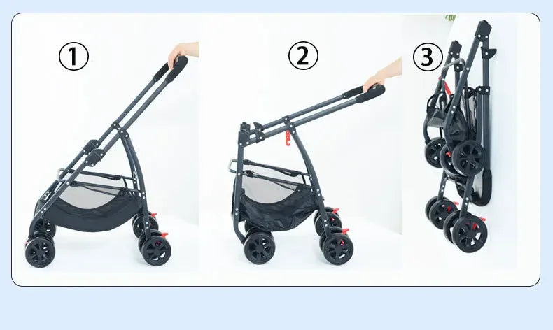 Faltbarer 3-in-1-Kinderwagen für Hunde und Katzen – leicht und multifunktional