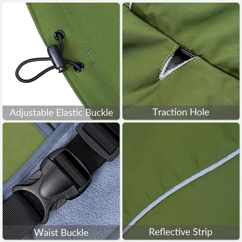 Chubasquero Impermeable para Perros con Tira Reflectante