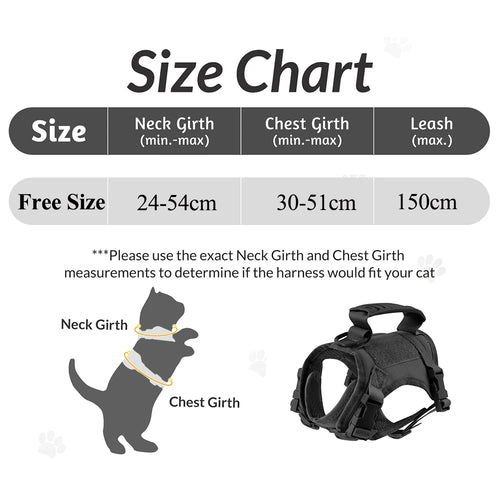 Arnés Táctico Antipánico para Gatos y Perros Pequeños