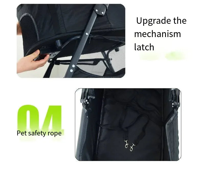 Faltbarer 3-in-1-Kinderwagen für Hunde und Katzen – leicht und multifunktional