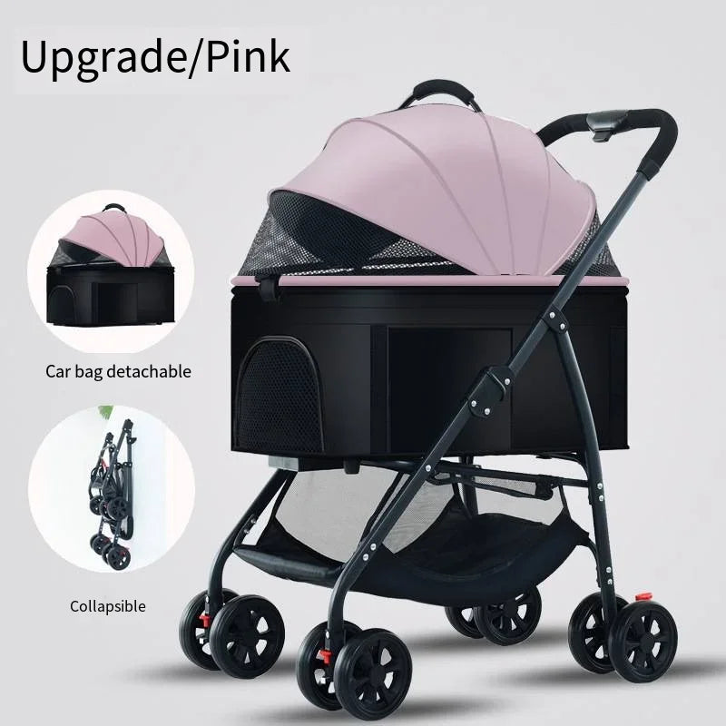 Faltbarer 3-in-1-Kinderwagen für Hunde und Katzen – leicht und multifunktional
