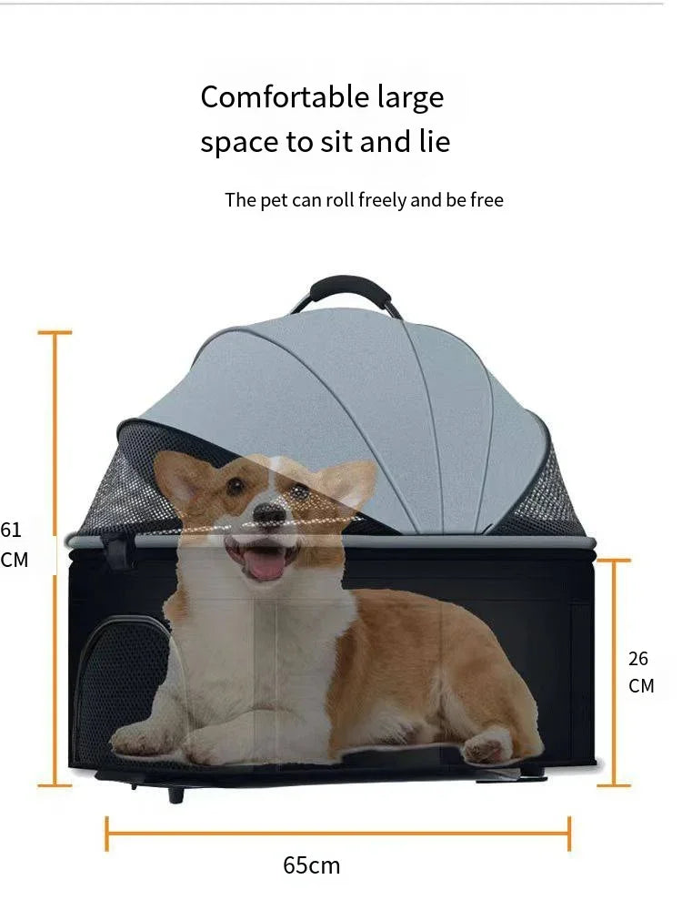 Faltbarer 3-in-1-Kinderwagen für Hunde und Katzen – leicht und multifunktional