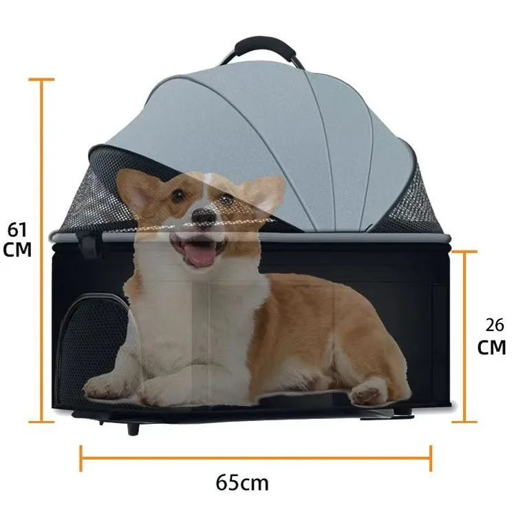 Faltbarer 3-in-1-Kinderwagen für Hunde und Katzen – leicht und multifunktional