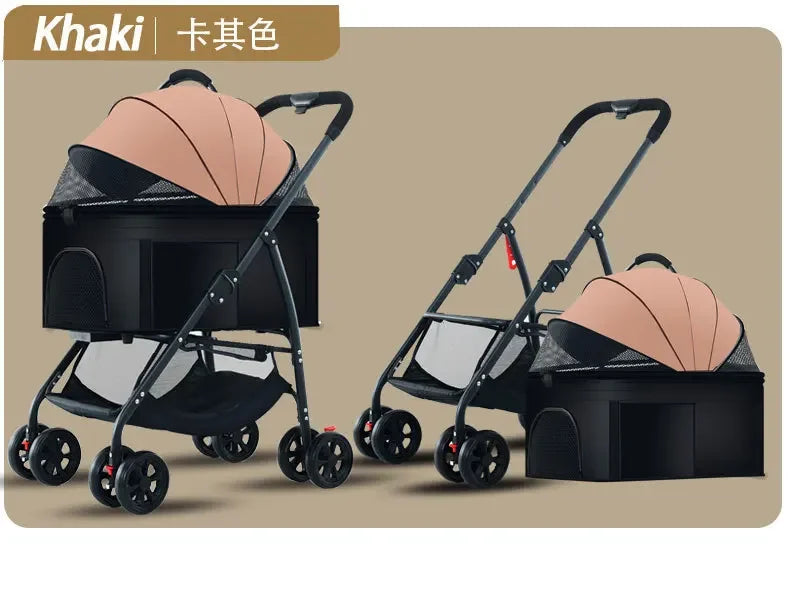 Faltbarer 3-in-1-Kinderwagen für Hunde und Katzen – leicht und multifunktional