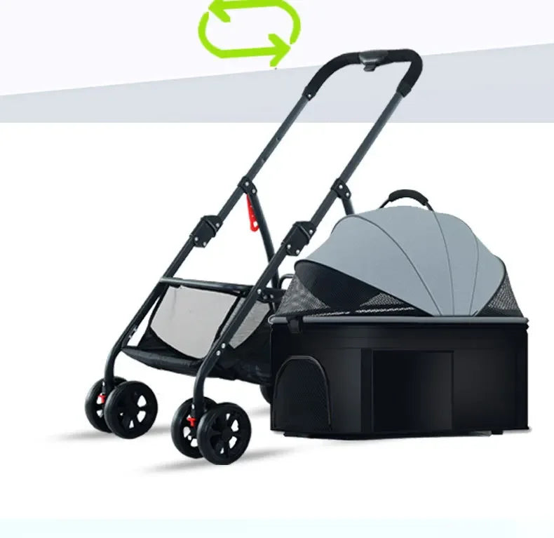 Faltbarer 3-in-1-Kinderwagen für Hunde und Katzen – leicht und multifunktional