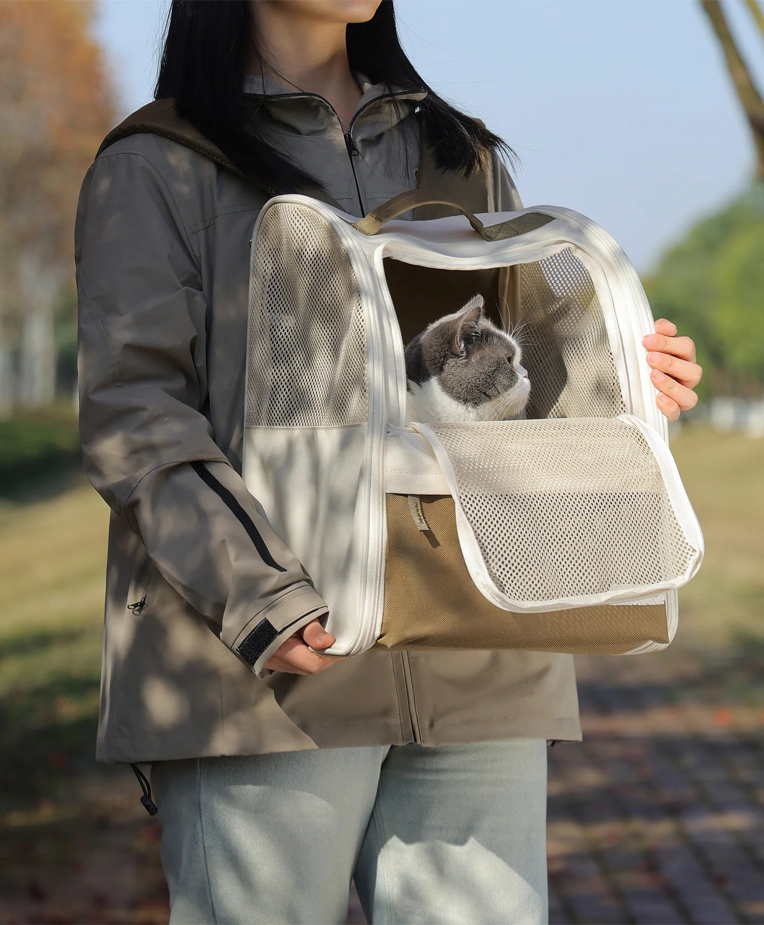 Large Carrier Backpack for Cats and Dogs