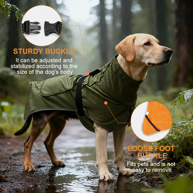 Chubasquero Impermeable para Perros con Tira Reflectante