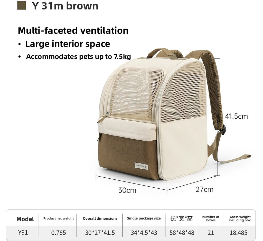 Large Carrier Backpack for Cats and Dogs