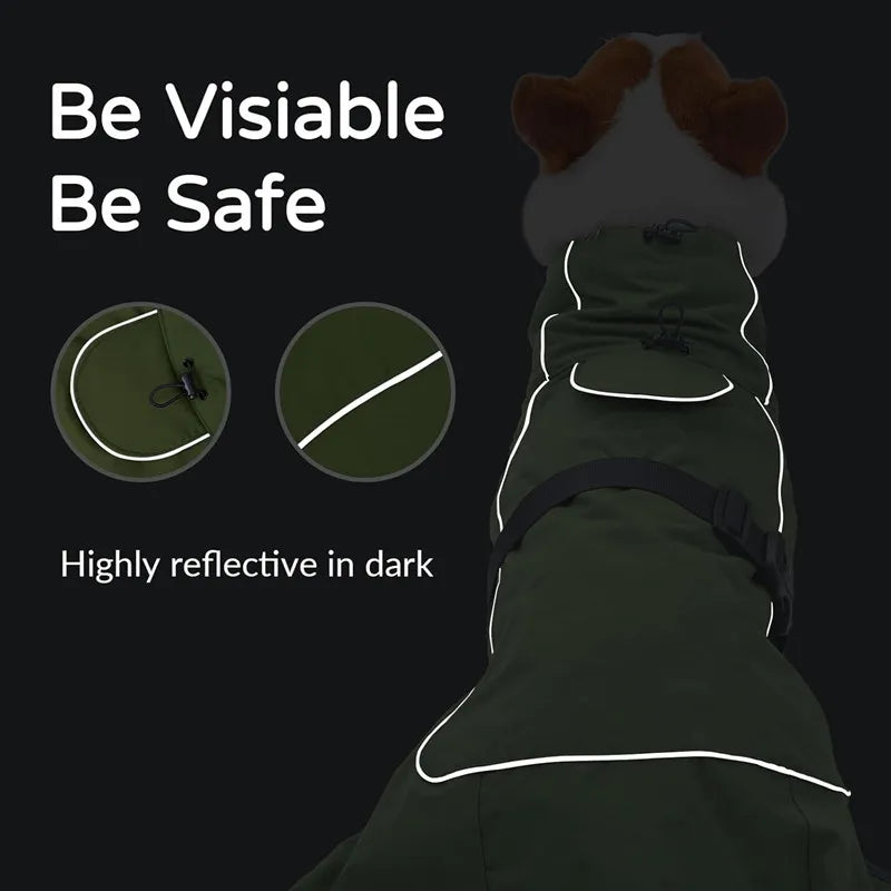Chubasquero Impermeable para Perros con Tira Reflectante