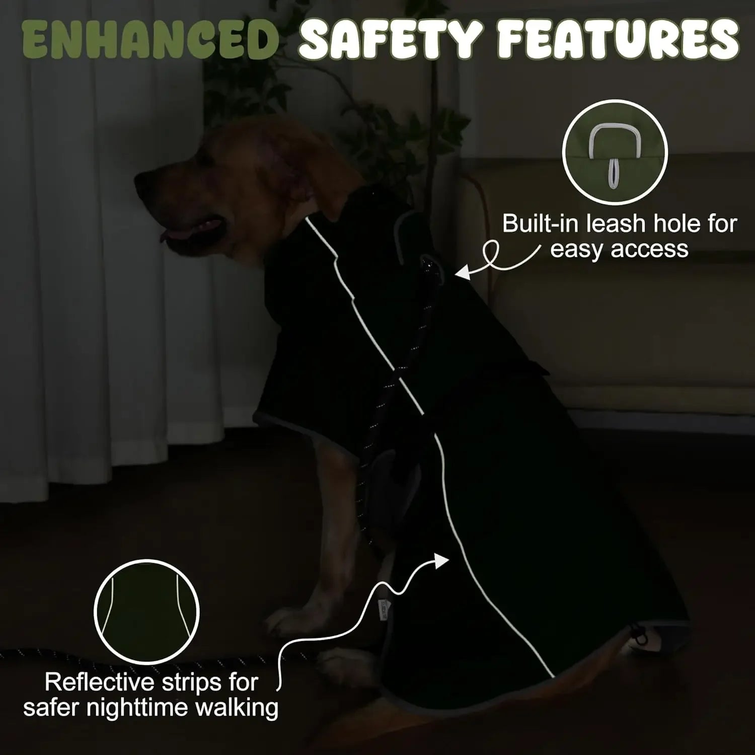 Chubasquero Impermeable para Perros con Tira Reflectante